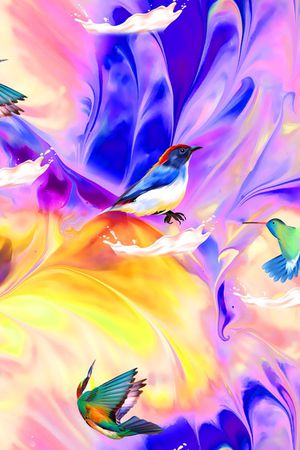 彩底花卉印花华亿平台图片