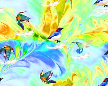 1199122-多彩手绘鸟花卉3