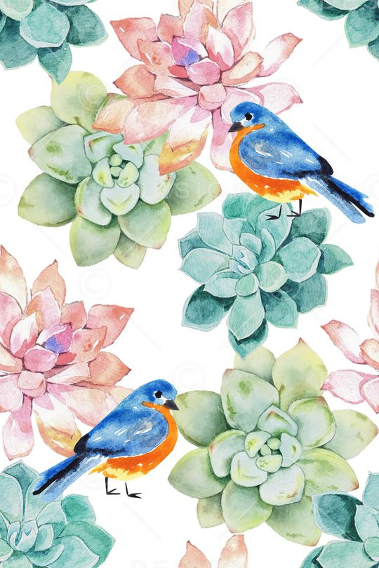 水彩花卉印花华亿平台图片