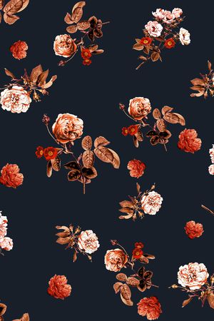 蔷薇花印花华亿平台图片