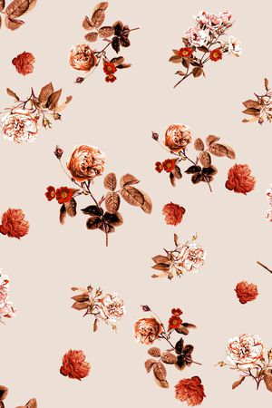 蔷薇花印花华亿平台图片