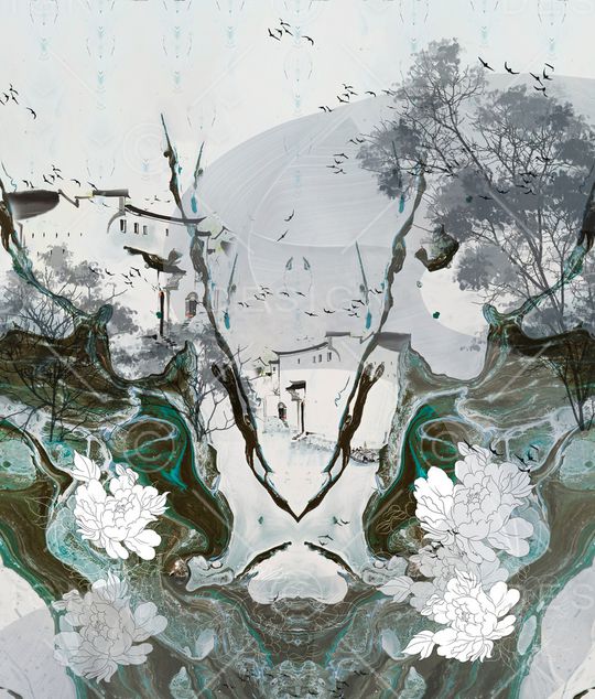 花卉印花华亿平台图片