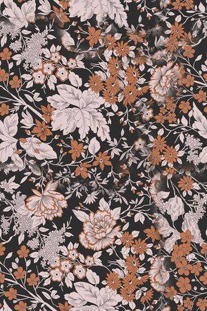 抽象花卉印花华亿平台图片