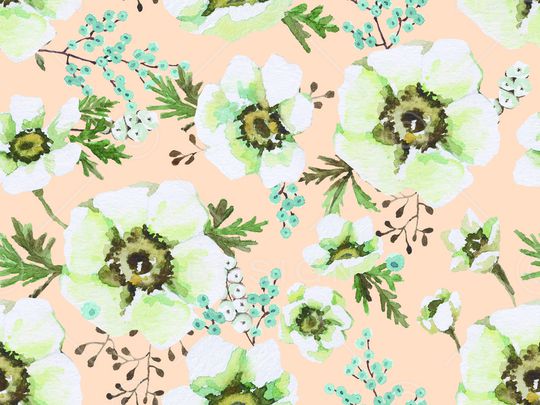 手绘花卉印花华亿平台图片