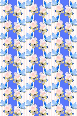 蝴蝶印花华亿平台图片