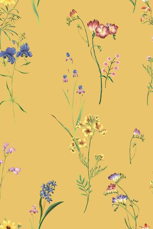 水彩花卉印花华亿平台图片