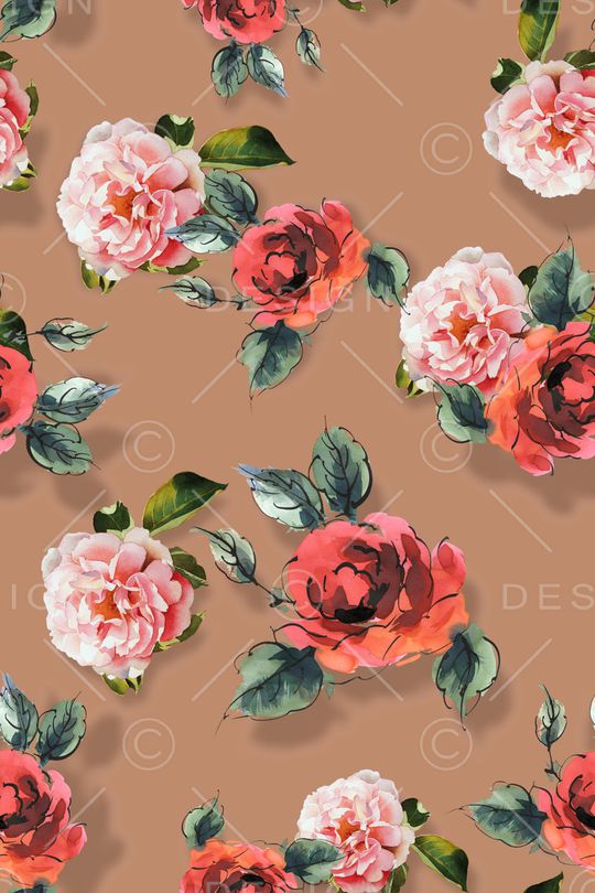 彩底花卉印花华亿平台图片