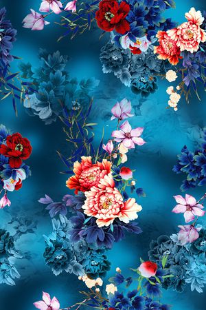 真丝印花华亿平台图片