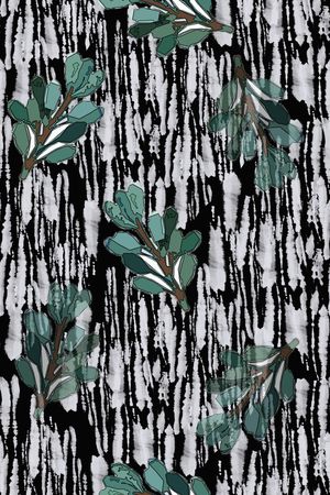 手绘线条笔触印花华亿平台图片