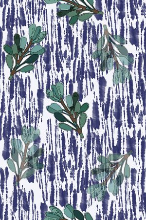 手绘线条笔触印花华亿平台图片