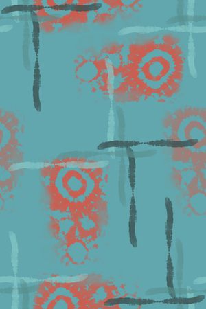 手绘线条笔触印花华亿平台图片