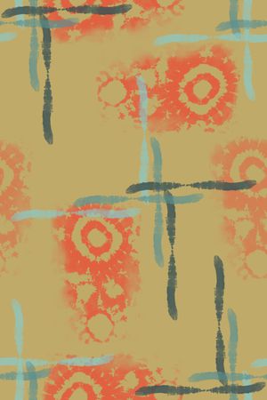 手绘线条笔触印花华亿平台图片