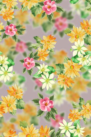 花卉印花华亿平台图片