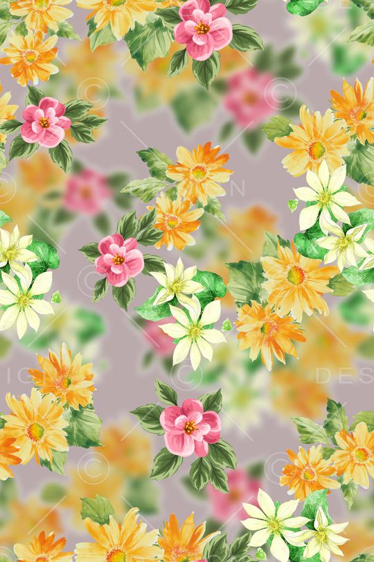 花卉印花华亿平台图片