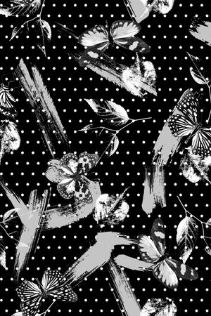 蝴蝶印花华亿平台图片