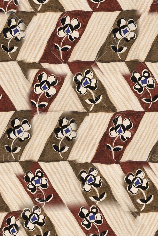 褪色花卉印花华亿平台图片