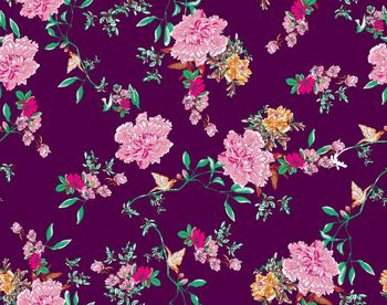 花卉印花华亿平台图片