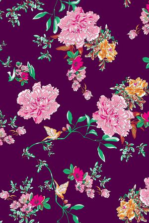 花卉印花华亿平台图片