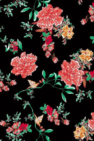 花卉印花华亿平台图片