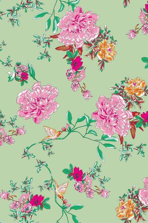 花卉印花华亿平台图片