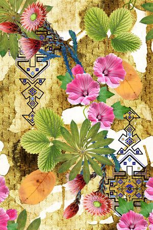 花卉印花华亿平台图片