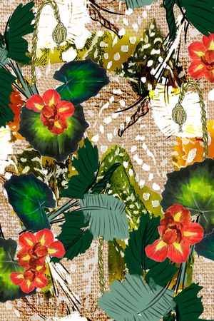 花卉印花华亿平台图片