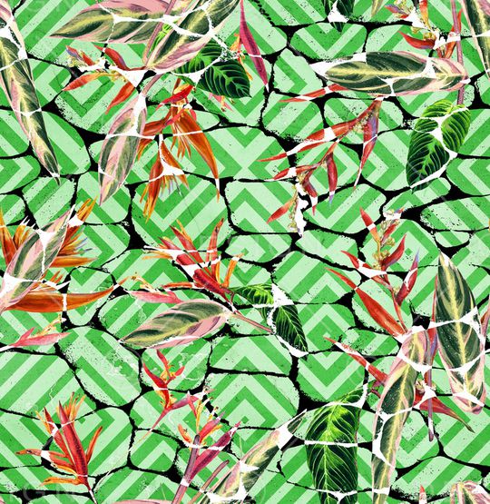 花卉印花华亿平台图片