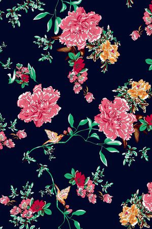 花卉印花华亿平台图片