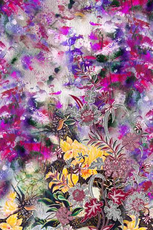 花卉印花华亿平台图片