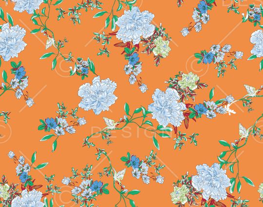 花卉印花华亿平台图片