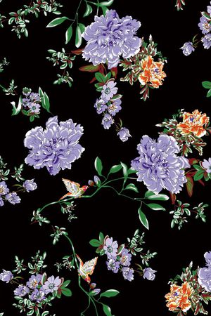 花卉印花华亿平台图片