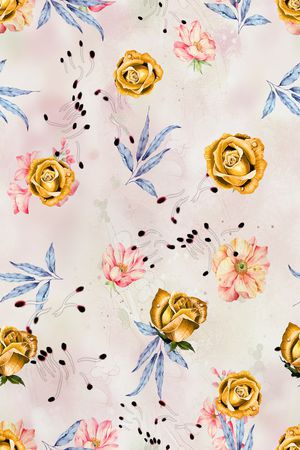 花卉印花华亿平台图片