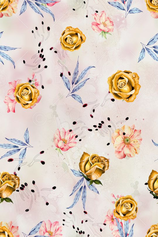 花卉印花华亿平台图片