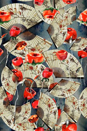 旗袍印花华亿平台图片