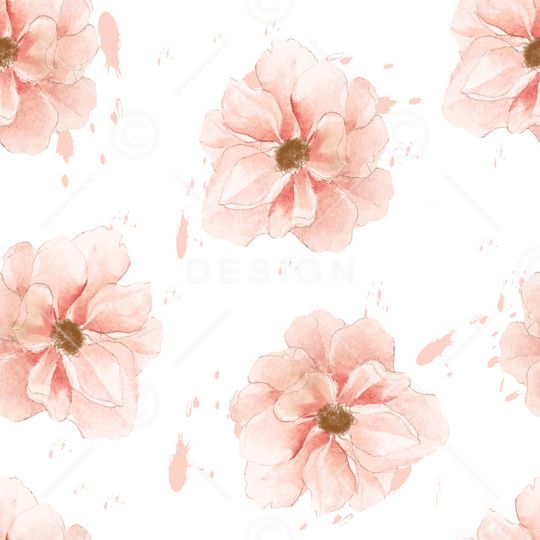 水彩花卉印花华亿平台图片