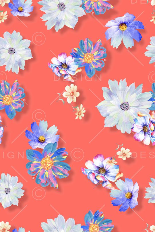 彩底花卉印花华亿平台图片