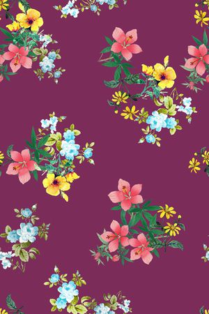 彩底花卉印花华亿平台图片