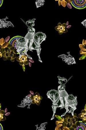 水彩花卉印花华亿平台图片