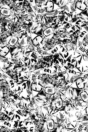 黑白装饰印花华亿平台图片