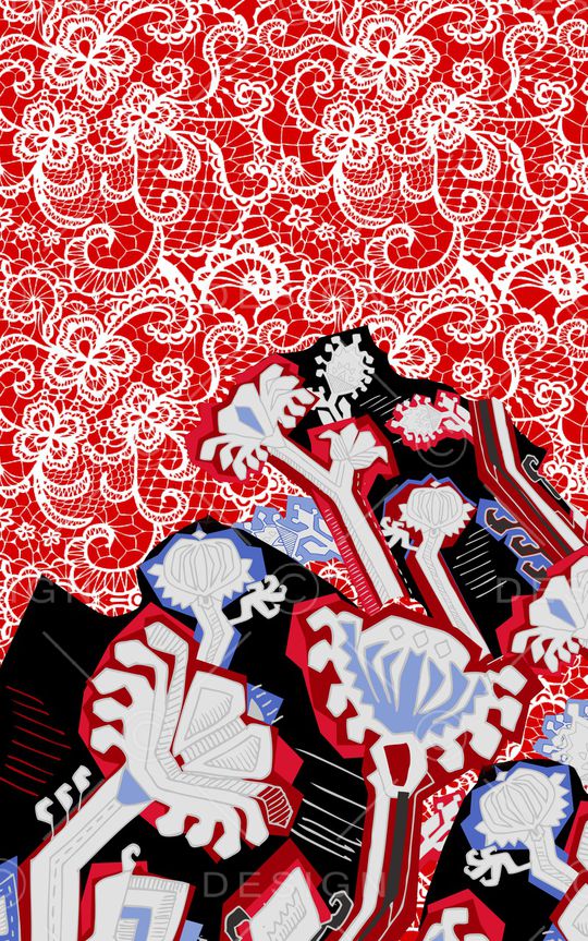 抽象印花华亿平台图片