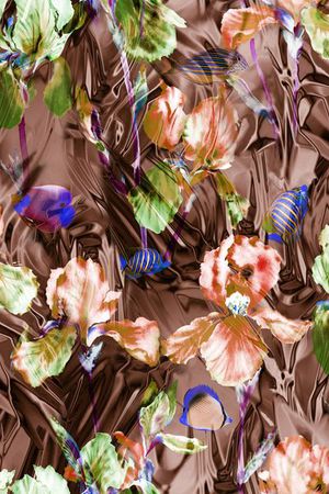 花卉印花华亿平台图片