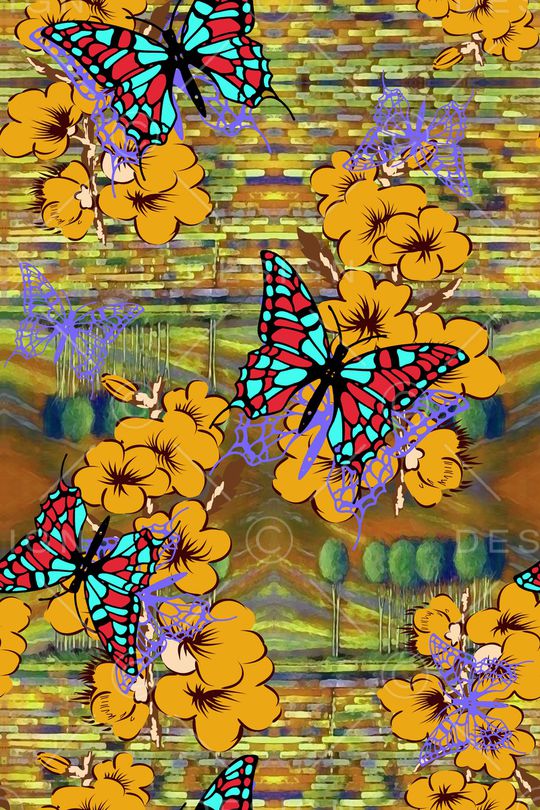 花卉印花华亿平台图片