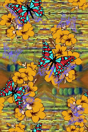 花卉印花华亿平台图片