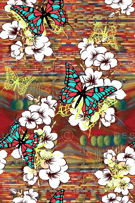 花卉印花华亿平台图片