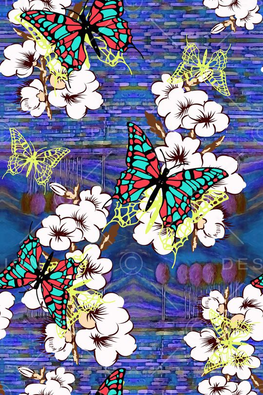 花卉印花华亿平台图片