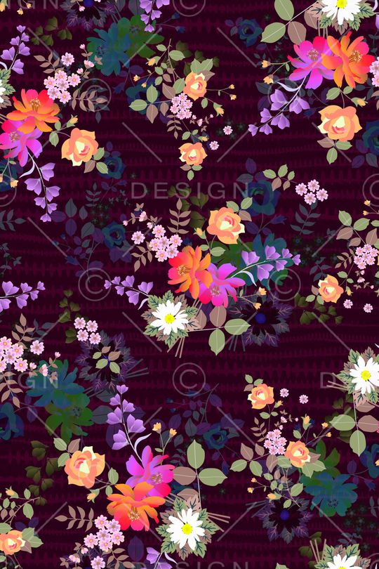 花卉印花华亿平台图片