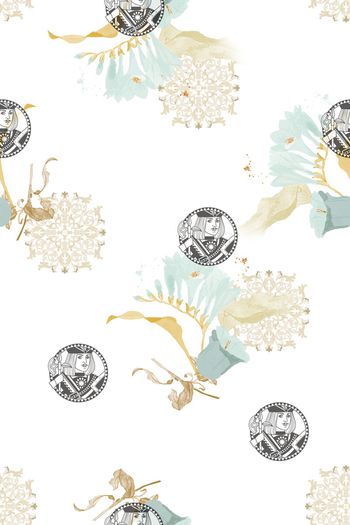 1202710-扑克脸曼陀罗水彩花朵