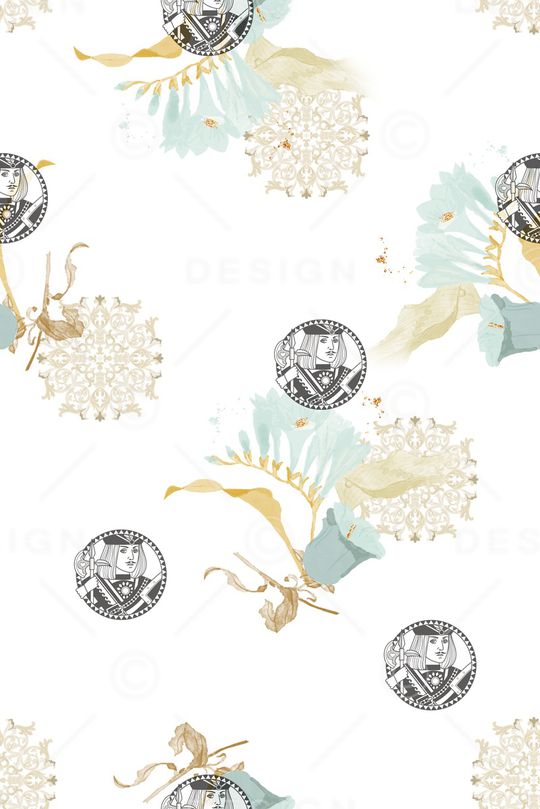 水彩花卉印花华亿平台图片