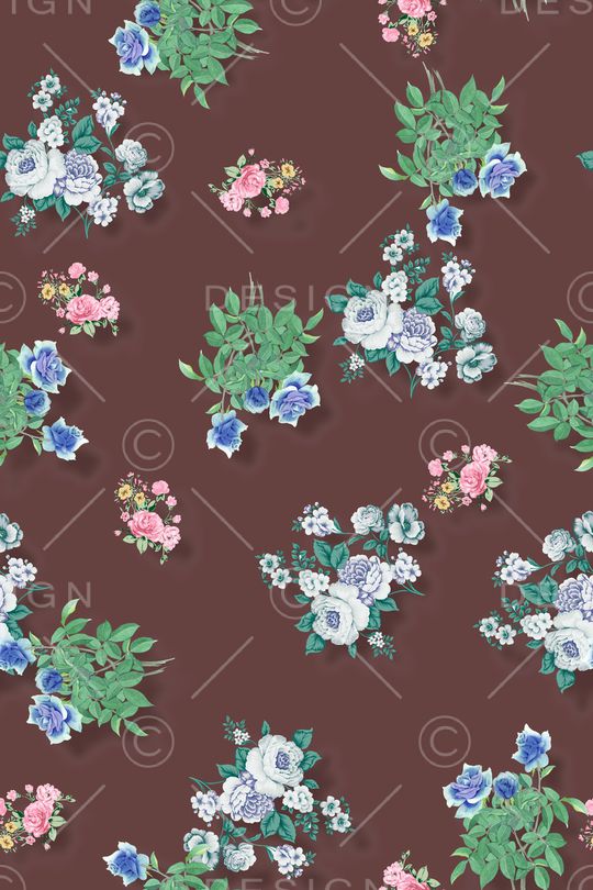 彩底花卉印花华亿平台图片