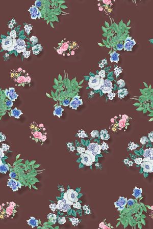 彩底花卉印花华亿平台图片